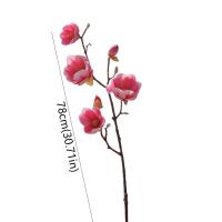 Rama de Magnolia Artificial de 78cm, simulación de arte Floral de tacto Real, flores de orquídeas artificiales hechas a mano de Magnolia grande - details 0