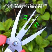 Tijeras compactas de jardín para podar ramas, cortar frutas y flores - details 3