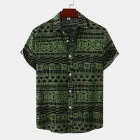 Nuevo Camisa holgada de gran tamaño con estampado floral de manga corta de estilo europeo, - details 6