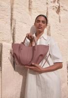 Bolso de mano de color sólido para mujeres, material de cuero de vaca, bolso de axila, moda - details 15