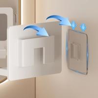 Soporte ajustable para montar en la pared, estante de almacenamiento para secador de pelo resistente de aleación de aluminio, resistente al agua y al óxido, soporte para secador de pelo para Baño - details 13