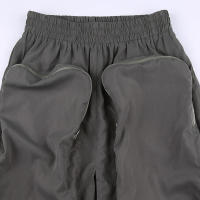 BUNO-Falda larga de cintura alta con cremallera para mujer, faldas Cargo informales con bolsillos grandes, abertura frontal, holgada, recta, Midi, ropa de calle, estilo Safari, 2025 - details 22