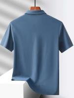 Campamento de verano para hombres, M-5XL, camiseta de manga corta de secado rápido, palo de golf elástico de seda helada transpirable, morado, 18 colores - details 17