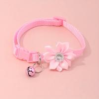 Collar de gato con adornos de flores de nailon con campana, varios colores disponibles, collar ajustable para mascotas para gatos y perros pequeños - details 2