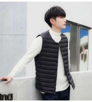 Abrigo de invierno ligero sin cuello para hombre con decoración de botones y chaleco - details 6