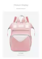 Bolsas de pañales para mamá, bolsa colgante para cochecito de bebé, mochilas de pañales de gran capacidad con cambiador - details 9