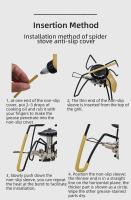 Estufa portátil plegable de acero inoxidable con tarjeta de araña negra ligera para exteriores, estufa de barbacoa para acampar - details 10