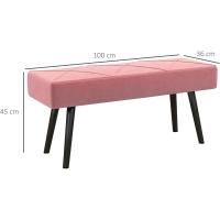 Taburete de Cama Multifuncional Moderno Banco de Acero con Cojín 120kg de Carga - details 2