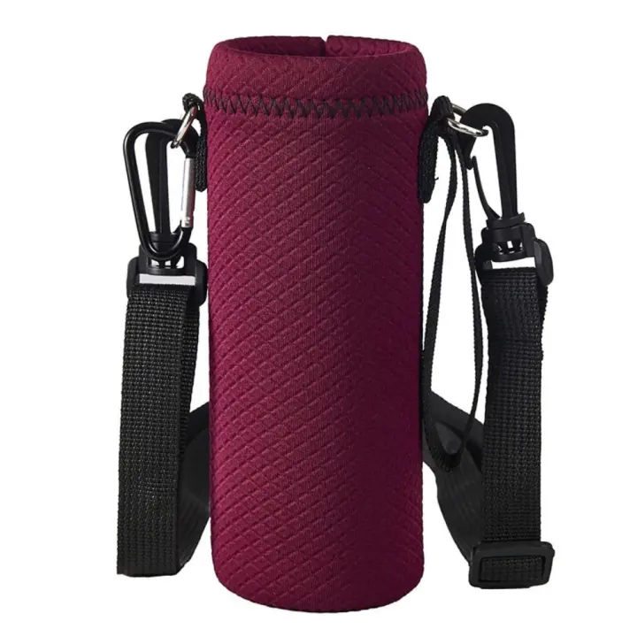 Funda portátil para botella de agua, accesorio deportivo para acampar con correas, funda para botella de agua, taza de vacío, manga para acampar - 1