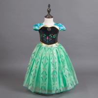Disfraz de princesa Anna verde para niñas pequeñas, disfraz de Halloween, vestido elegante para fiesta de cumpleaños, vestido de carnaval - details 41