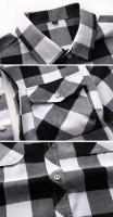 Camisa de manga larga a cuadros a rayas para hombre, camisas clásicas de oficina de un solo pecho, Camisa informal a la moda de otoño, 7XL - details 11
