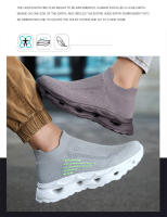 Zapatillas de moda para hombre Flyknit Mesh Stretchy Soft Sole Zapatos casuales al aire libre Zapatos para correr - details 7