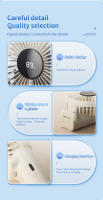 Mini ventilador de escritorio con pantalla digital - Ventilador portátil con carga USB para el hogar, la oficina, los viajes - Ventilador personal de viento fuerte con 10 configuraciones de velocidad - details 12