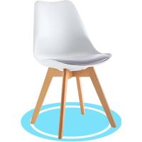 Sillas de Comedor, Sillas de Cocina Nórdicas con Asiento Blando, Tapizado y Patas de Madera de Haya Resistente, Blanco, 2 Sillas - details 14