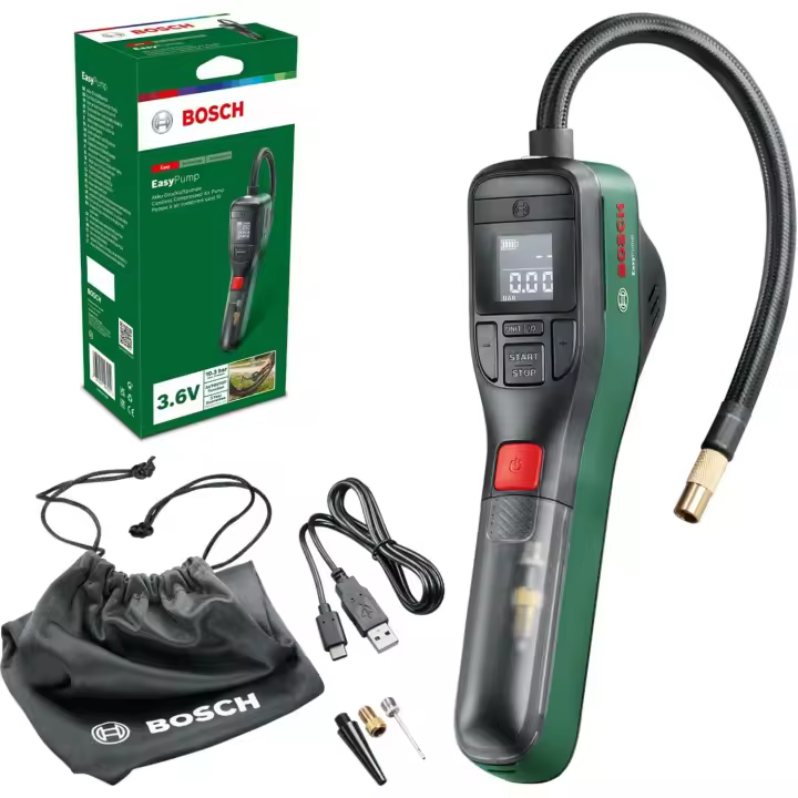 Bomba de Aire EasyPump para Bicicleta Función de Parada Automática 150 psi 10,3 bar LED - 1