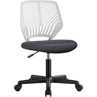 Silla Escritorio de Oficina Ergonómica Silla Giratoria Altura Ajustable sin Reposabrazos Asiento Malla Rosa - details 18