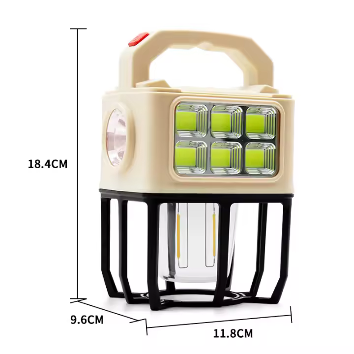 Luz camping recargable solar Portátil multifunción al aire libre carpa Linterna niña - 1