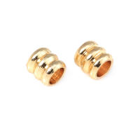 Gran Espaciador de Cilindro de Latón Dorado de 18K Accesorios para Hacer Pulseras - details 2