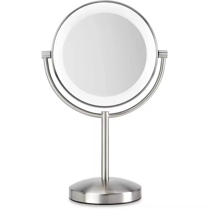 Espejo de Maquillaje de Doble Cara, aumento x1 y x8, Espejo con iluminación LED - 1