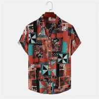 Camisa de moda retro para hombre, top informal de manga corta, moda hawaiana, camisa holgada y transpirable con botones, 2023 - details 5