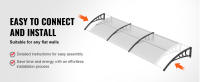 SucceBuy Toldo para puerta y ventana, toldo para patio al aire libre, hoja de sombrilla para PC UF50+, parasol transparente impermeable para rayos UV y lluvia - details 0
