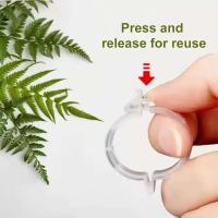 Herramienta de jardín de plástico transparente para plantas, paquete de 50 paquetes de plantas alrededor de enredaderas, clip de injerto de rejilla de tomate - details 4