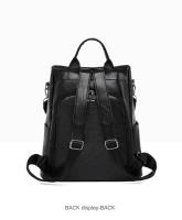 Mochila de Cuero Suave Casual para Mujeres Impermeable, Resistente al Desgaste, Antirrobo con Patrones de Parche Bolsa de Hombro Grande con Lining de Dacron - details 33