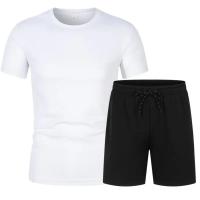 Chándal transpirable de secado rápido para hombre, conjunto de pantalones cortos, Camiseta deportiva de manga corta - details 3