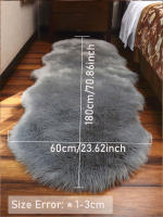 Alfombras de piel de oveja sintética Súper suaves y esponjosas, alfombra de felpa para dormitorio de alta densidad, piso, sofá, sala de estar, corredor - details 0