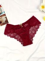 Shorts cómodos y transpirables de encaje floral, braguitas ajustadas elásticas - details 2