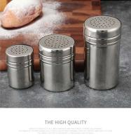 Tarro de acero inoxidable, sal, azúcar, botella de pimienta, tapa giratoria, soporte para palillos de dientes, lata de Aleminación para condimentos para barbacoa, cocina - details 10