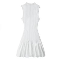 OUWU- Vestido corto sin mangas de retazos para mujer, minivestido mullido de moda para playa y fiesta de noche, 2024 - details 25