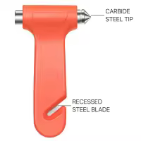 Herramienta de rescate de 4 piezas, martillo de seguridad para interruptor de ventana de cinturón de seguridad, adecuado para automóviles y vehículos. - details 2