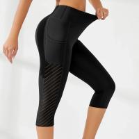 Pantalones cortos deportivos, pantalones cortos para mujer, Fitness, cintura alta, levantamiento de cadera, correr, Yoga, bolsillos laterales, medias, ropa deportiva de secado rápido para gimnasio - details 0