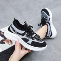 Zapatos deportivos de ocio para mujer de verano 2025 - Parte superior de malla Fly-Weave, transpirable, cómodo, ligero, suela suave - Estilo de carrera, look universitario, zapatos para estudiantes - details 2