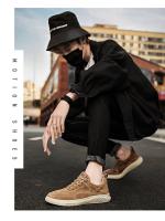 Zapatillas de deporte de cuero para hombre, zapatos informales para caminar al aire libre, fondo suave para las cuatro estaciones - details 13