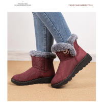 Zapatos de algodón grueso de terciopelo de nieve para mujer, pantalones cortos versátiles de moda, novedad de otoño e invierno, 2024 - details 11