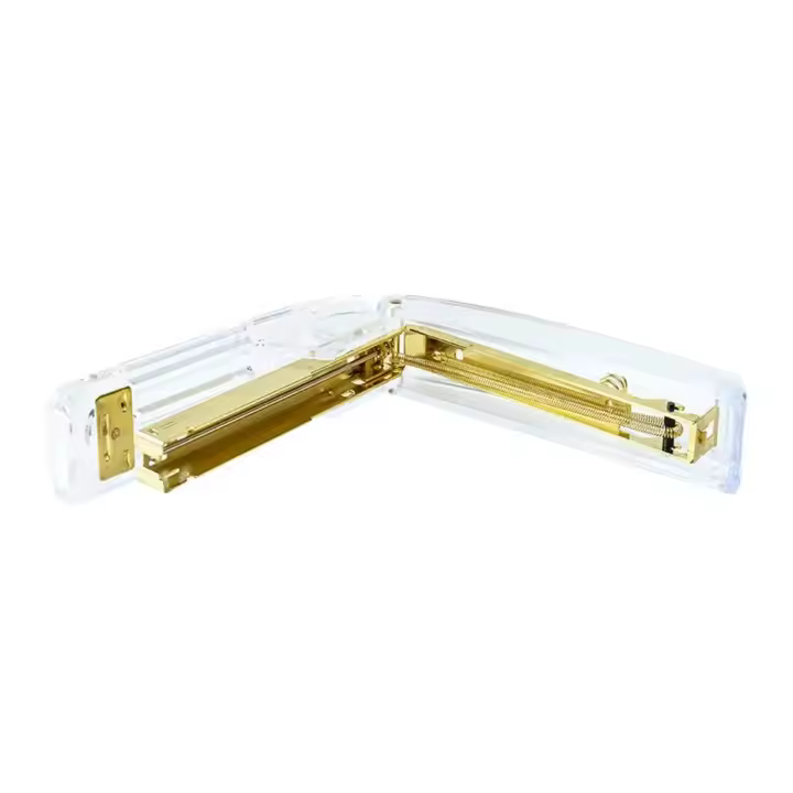 Grapadora portátil, grapadora Manual, papelería para estudiantes, suministros de oficina, oro - 1