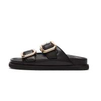 Sandalias planas de mujer de estilo superventas con suela gruesa y correa de doble hebilla, zapatillas suaves en primavera de talla grande - details 5