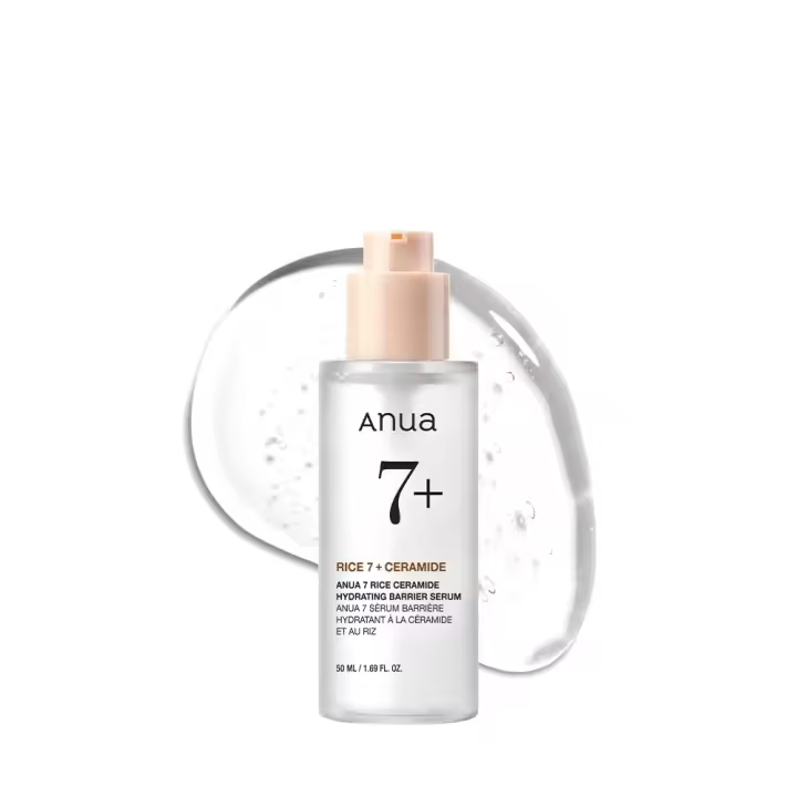ANUA RICE CERAMIDE 7 SERUM BARRERA HIDRATANTE, Suero iluminador e hidratante para rostro, arroz, ácido hialurónico, niacinamida, - 1
