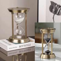 Reloj de Horas de Vidrio Hecho a Mano Retro Europeo Temporizador Clásico de Metal con Arena Creativa Decoración de Escritorio Regalo - details 0
