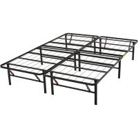 plegable, montaje sin herramientas, permite almacenar bajo la cama, 140 x 200 x 35.5 cm, Negro - details 0