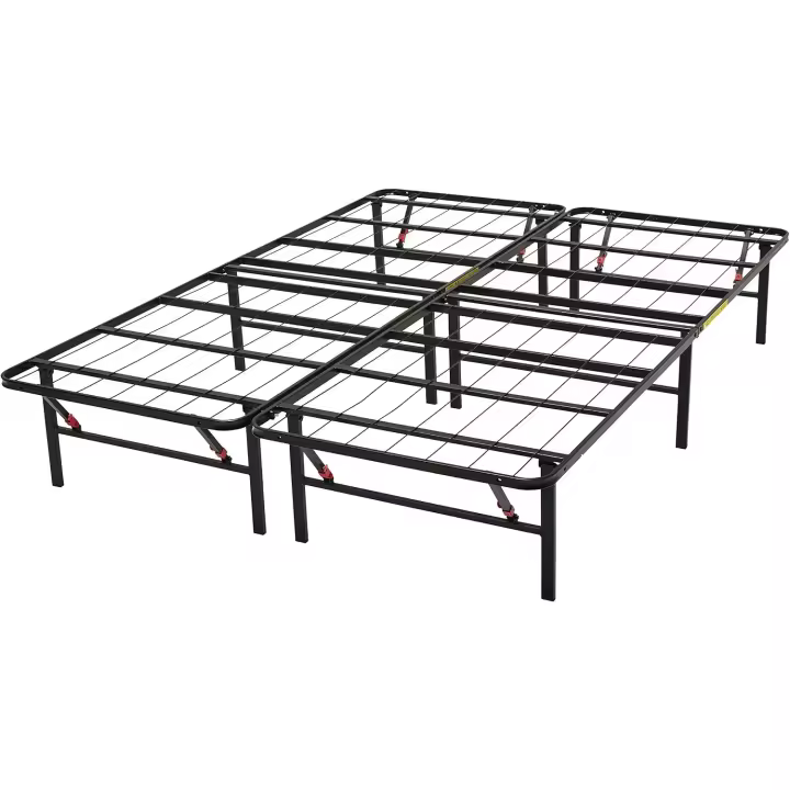 plegable, montaje sin herramientas, permite almacenar bajo la cama, 140 x 200 x 35.5 cm, Negro - 1