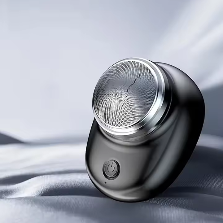 Mini Afeitadora eléctrica de viaje para hombre, afeitadora con carga USB, maquinilla de afeitar para cara y Barba, cuchillo lavable - 1