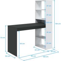 Blanco Artik y Gris Antracita, Modelo Duplo, Medidas: 120 cm (Ancho) x 53 cm (Fondo) x 144 cm (Alto) - details 3