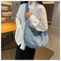 2025 Nueva Bolsa De Lona De Mezclilla Lavada Bolsa De Ocio Simple De Moda Estudiante Temperamento Hombro Bolsa De Mensajero - details 2