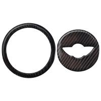 Pegatina de cubierta de volante de fibra de carbono para Mini Cooper R55 R56 R Series, accesorios - details 2