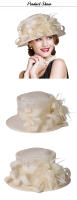 Sombrero de iglesia Sinamay negro de lujo para mujer, elegante sombrero de boda con plumas, sombreros de copa para novia, gorro Derby para fiesta de cóctel, sombrero para mujer - details 0