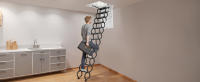 Escalera Retráctil para Ático SucceBuy, Capacidad de 299.37 kg, Compatible con Alturas de Techo de 289.56 a 310.90 cm y Abertura de 100.08 x 69.85 cm, Escalera de Techo Desplegable de Acero Aleado Resistente con Varilla de Tracción para Acceso al Ático - details 8