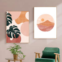 Pintura de Lienzo Abstracta de Hojas para Decoración de Habitación Arte de Pared Landscape para Sala de Estar Marca JUBEER Material Lienzo - details 4